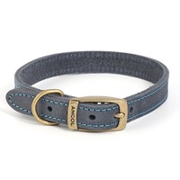 Ancol Timberwolf Leather Dog Collar (Blue) big image