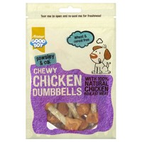 Good Boy Pawsley & Co Chewy Chicken Dumbbells big image