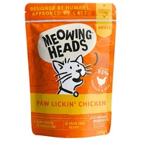 Meowing Heads Complete Adult Wet Cat Food Pouches (Paw Lickin' Chicken) big image