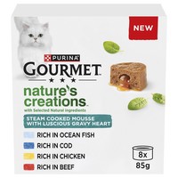 Purina Gourmet Nature's Creations Mousse with Gravy Heart Wet Cat Food (Multipack) big image