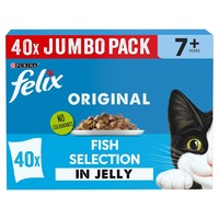 Felix Original Senior 7+ Cat Food in Jelly (Fish Selection) big image