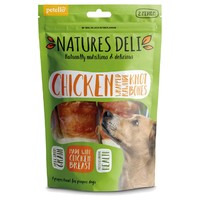 Natures Deli Chicken Wrapped Rawhide Knot Bone big image