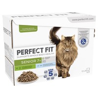 Perfect Fit Senior 7+ Wet Cat Food Pouches (Turkey & Carrots) big image