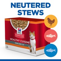 Hills Science Plan Healthy Cuisine Sterilised Wet Cat Food Stew (Chicken/Salmon/OceanFish) big image