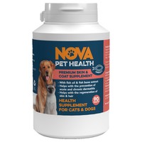 Nova Pet Health Premium Skin & Coat Supplement for Cats and Dogs (90 Tablets) big image