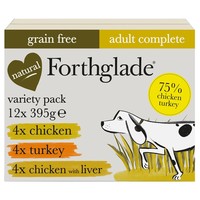 Forthglade Grain Free Complete Adult Wet Dog Food Variety Pack (Chicken/Turkey) big image