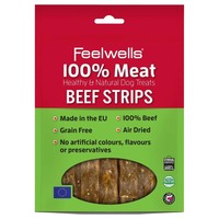 Feelwells 100% Meat Healthy & Natural Dog Treats (Beef Strips) 100g big image