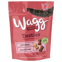 Wagg Tasties Tasty Bones Treats for Dogs (Chicken & Liver) 125g big image