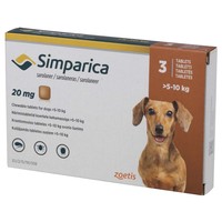 Simparica 20mg Chewable Tablets (Pack of 3) big image