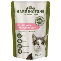 Harringtons Complete Wet Food Pouches for Adult Cats (Salmon in Gravy) big image