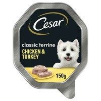 Cesar Classic Terrine Adult Wet Dog Food Trays (Chicken & Turkey) big image