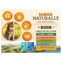 Iams Naturally 1+ Adult Cat Food Pouches (Land & Sea Collection) big image