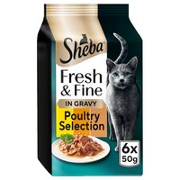 Sheba Fresh & Fine Adult Wet Cat Food in Gravy (Poultry Selection) big image