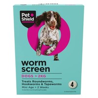 Pet Shield WormScreen Tablets for Dogs > 2kg (4 Pack) big image