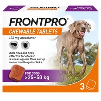 FRONTPRO Chewable Tablets Flea and Tick Treatment for Dogs (25 - 50kg) big image