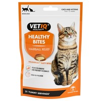 VetIQ Healthy Bites Hairball Relief Treats For Cats 65g big image