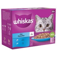 Whiskas 11+ Adult Cat Wet Food Pouches in Jelly (Fish Selection) big image