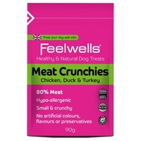 Feelwells Healthy & Natural Meat Crunchies Dog Treats (Chicken, Duck & Turkey) 90g big image