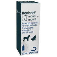 Recicort Ear Drops for Dogs and Cats 20ml big image