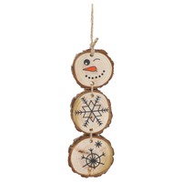 Rosewood Cupid & Comet Log Slice Snowman Gnaw for Small Animals big image