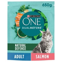 Purina ONE Dual Nature Adult Dry Cat Food (Salmon) 650g big image