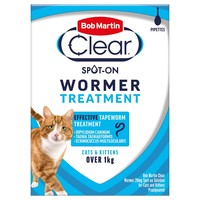 Bob Martin Clear Wormer Spot On for Cats & Kittens big image