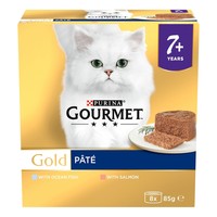 Purina Gourmet Gold Pate Senior Wet Cat Food Tins (Fish Selection) big image
