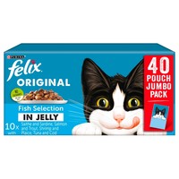 Felix Original Adult Cat Food in Jelly Pouches (Fish Selection) big image