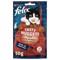 Felix Tasty Nuggets Cat Treats (Beef with Lamb) 50g big image
