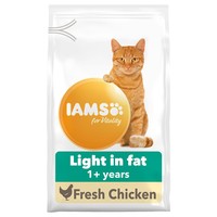 Iams for Vitality Light in Fat Adult Cat Food (Fresh Chicken) big image