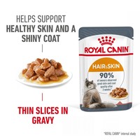 Royal Canin Hair & Skin Care Adult Wet Cat Food in Gravy big image
