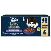 Felix Tasty Shreds Adult Cat Food Pouches (Mixed Selection)  big image