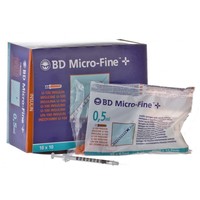 BD Microfine + 0.5ml U100 Insulin Syringes (29G x 12.7mm) big image
