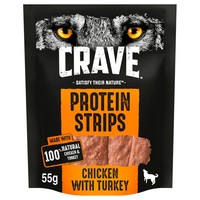 Crave Protein Strips Dog Treats 55g big image