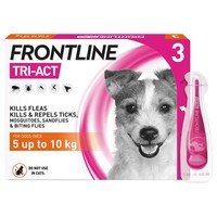 FRONTLINE Tri-Act Flea and Tick Treatment for Small Dogs (3 Pipettes) big image