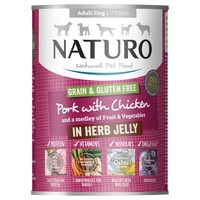Naturo Adult Grain & Gluten Free Wet Dog Food Tins (Pork with Chicken in Herb Jelly) big image