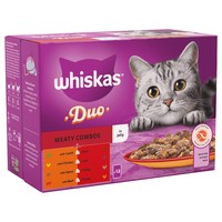Whiskas 1+ Duo Adult Cat Wet Food Pouches in Jelly (Meaty Combos) big image