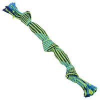 Buster Squeak Rope Toy (Blue & Lime) big image