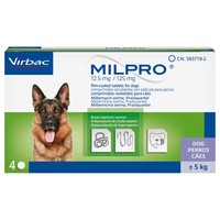 Milpro 12.5mg/125mg Worming Tablets for Dogs (4 Pack) big image