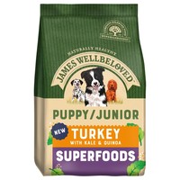 James Wellbeloved Superfoods Puppy/Junior Dog Dry Food (Turkey with Kale & Quinoa) big image