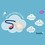 Coachi Play Chase & Crinkle Dog Toy (Navy, Coral & Faux Lambswool) thumbnail