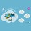 Coachi Play Tuggi Spider Dog Toy (Navy, Lime & Light Blue) thumbnail