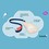 Coachi Play Chase & Crinkle Dog Toy (Navy, Coral & Faux Lambswool) thumbnail