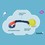 Coachi Play Tuggi Ball Dog Toy (Navy. Coral & Lime) thumbnail